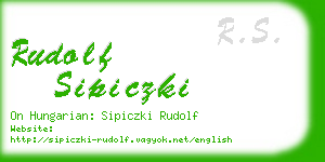 rudolf sipiczki business card